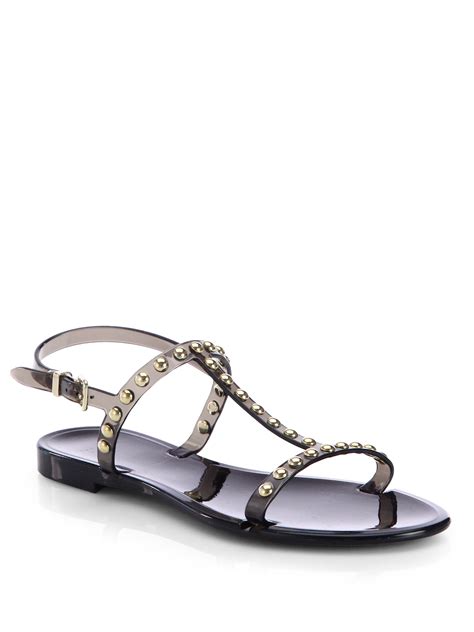 givenchy black jelly sandals stud|givenchy sandals women.